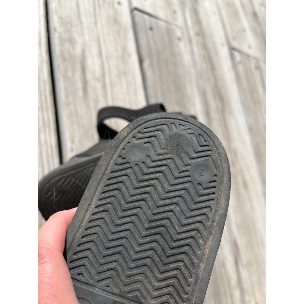 Adidas Black Velcro Strap‎ Sandals Kid's Size 3 Water Shoes Comfort Slides - Picture 6 of 6